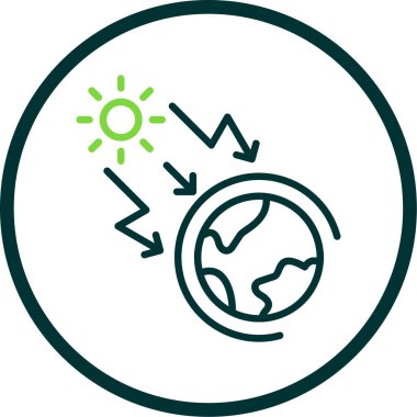 Sera etkisi web simgesi vektör illüstrasyonu