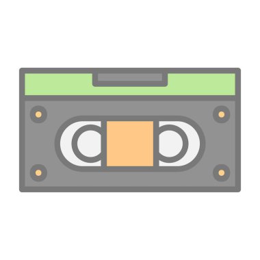 kaset teybi müzik izole edilmiş simge tasarımı