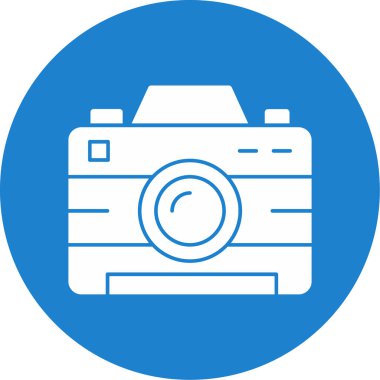 Fotoğraf makinası. Web simgesi basit illüstrasyon