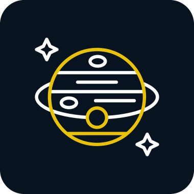 gezegen simgesi, vektör illüstrasyonu basit tasarım