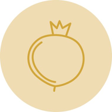 Nar meyve simgesinin vektör illüstrasyonu