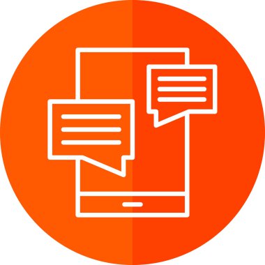 Sohbet mesajı vektör illüstrasyonu