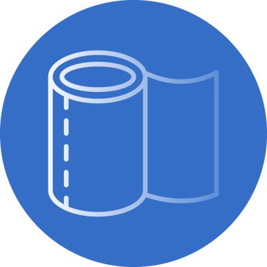 Düz tuvalet kağıdı. Basit resimleme