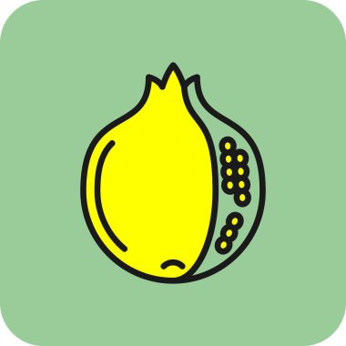 Nar meyve simgesinin vektör illüstrasyonu