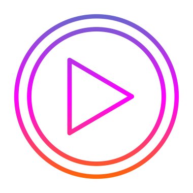 Çal düğmesi simgesi. vektör illüstrasyonu 