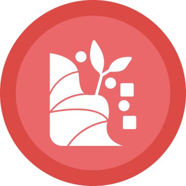 Bitki simgesinin vektör illüstrasyonu