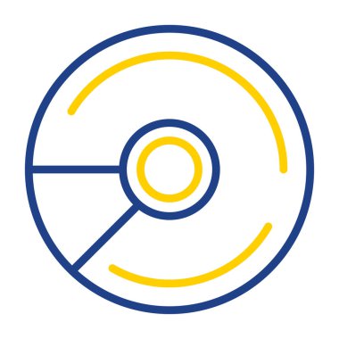 CD mi? Web simgesi basit illüstrasyon