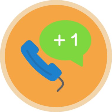 Kanada telefon numarası Web simgesi vektör illüstrasyonu