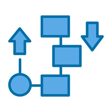 Akış şeması simge vektör çizim