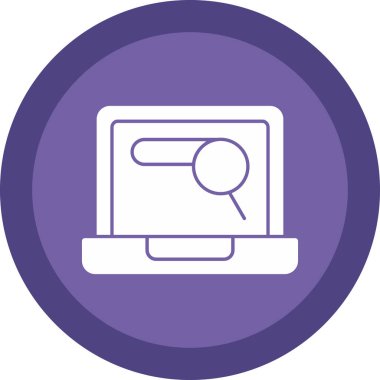 Büyüteç simgesi, düz stil, arama sembolü. Vektör illüstrasyonu