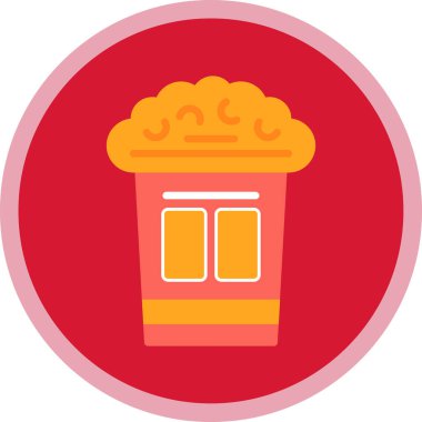 Patlamış mısır kovası. Web simgesi basit illüstrasyon