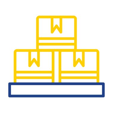 Depo. Web simgesi basit illüstrasyon