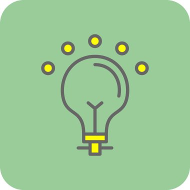 Ampul simgesi web basit illüstrasyon