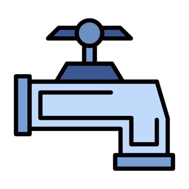 Musluk ikonu. Web illüstrasyonu