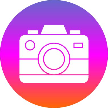 Fotoğraf makinası. Web simgesi basit illüstrasyon