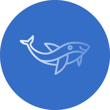 Balina hayvan ikonu. düz vektör illüstrasyonu