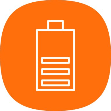 Pil simgesinin vektör illüstrasyonu