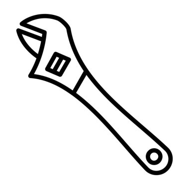 İngiliz anahtarı simgesi vektör çizimi tasarımı