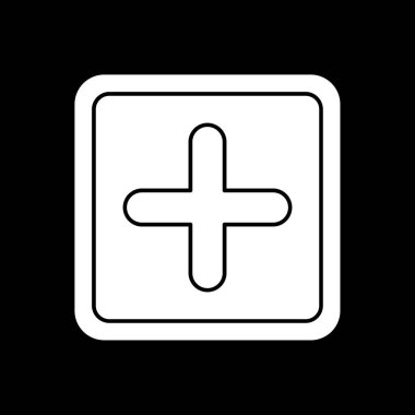 Artı işaret simgesi, vektör illüstrasyonu