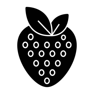Çilek simgesi, vektör çizimi 