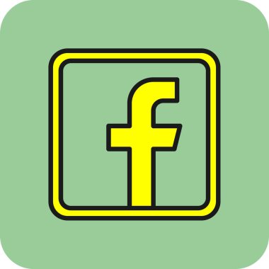 Facebook logosu, sosyal medya tasarım web simgesi