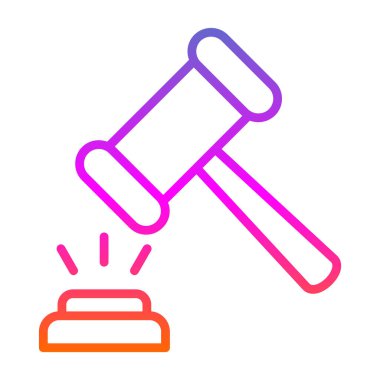 Açık arttırma. Web simgesi vektör illüstrasyonu 