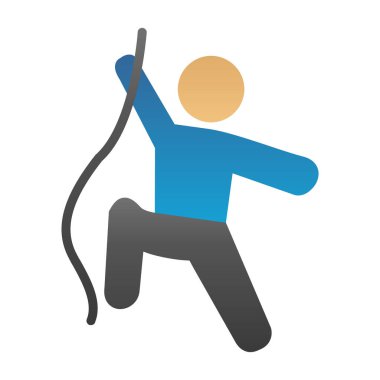 Erkek tırmanıcı simgesi vektör illüstrasyonu