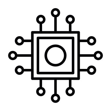 İşlemci, işlemci vektör simgesi