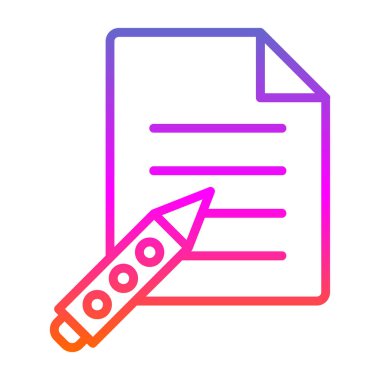 Kalem. Web simgesi basit illüstrasyon