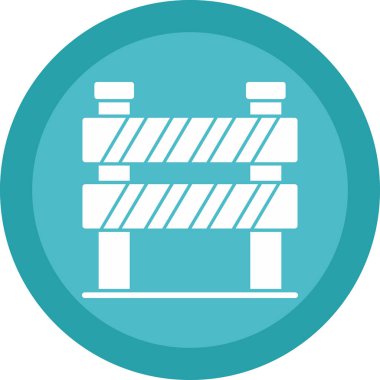 bariyer simgesi basit illüstrasyon