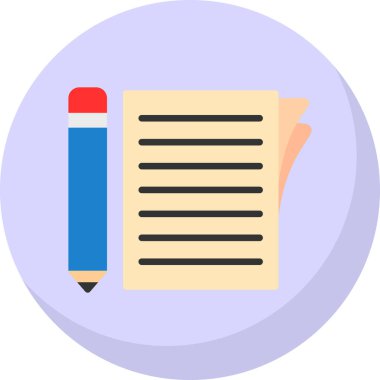 belge simgesi, vektör illüstrasyonu basit tasarım