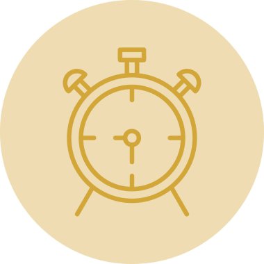 Alarm saati simgesi, vektör illüstrasyonu 