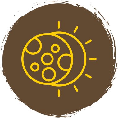 Güneş tutulması simgesinin vektör illüstrasyonu 