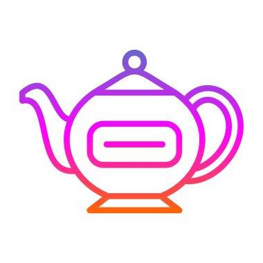 Çaydanlık ağı simgesi. Basit resimleme                           