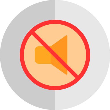 Sessiz simgenin vektör illüstrasyonu