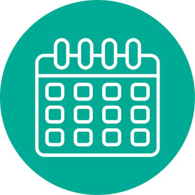 Takvim simgesi, vektör çizimi