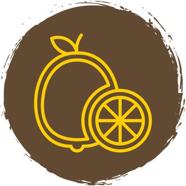 limon meyve vektörü basit simge