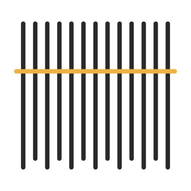 Barkod düz simgesinin vektör illüstrasyonu