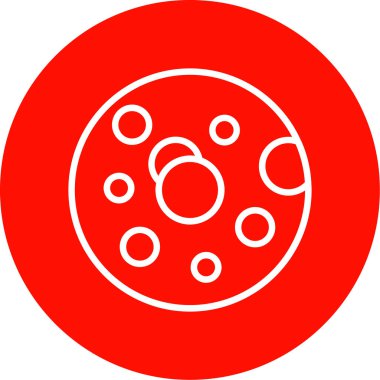 Kırmızı daire simgesinin vektör illüstrasyonu