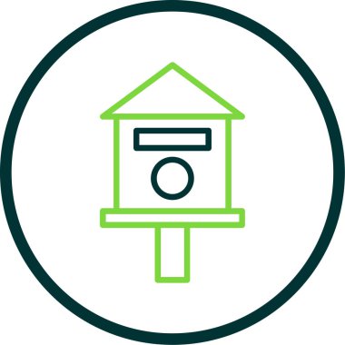 kuş evi simgesi vektör illüstrasyonu