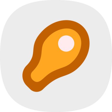 Et biftek ikonunun vektör illüstrasyonu 