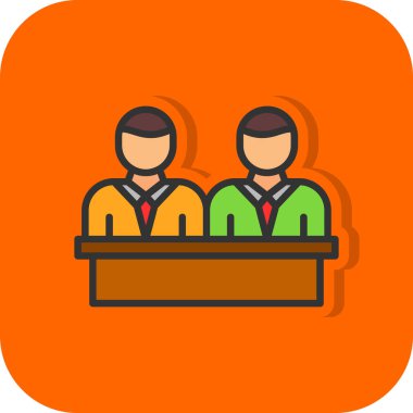 İş insanları simgesinin vektör illüstrasyonu