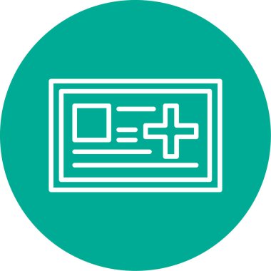 Sağlık kartı ana hatlarıyla simge web basit tasarımı 