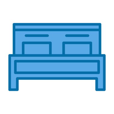 Çift yatak vektör simgesi           