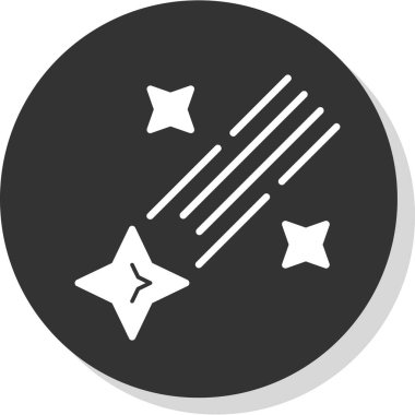 Kayan yıldız renkli simge vektör illüstrasyonu