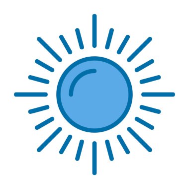 Güneş Simgesi Vektör illüstrasyonu 