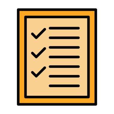 Kontrol listesi. Web simgesi basit illüstrasyon