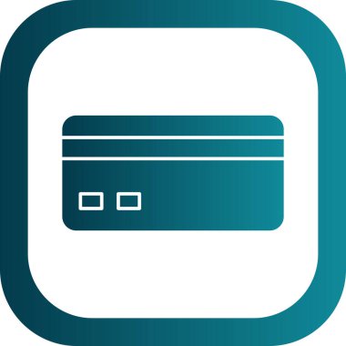 Kredi kartı simgesi, vektör illüstrasyonu 