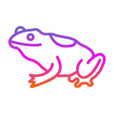 Kurbağa hayvan ikonu. vektör illüstrasyonu