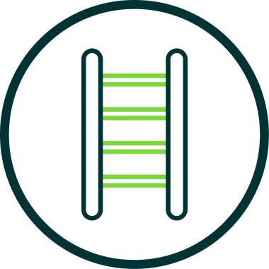 Merdiven düz simgesi, vektör illüstrasyonu